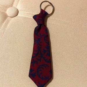 Brooks Brothers mini tie keychain NWOT, burgundy and navy design